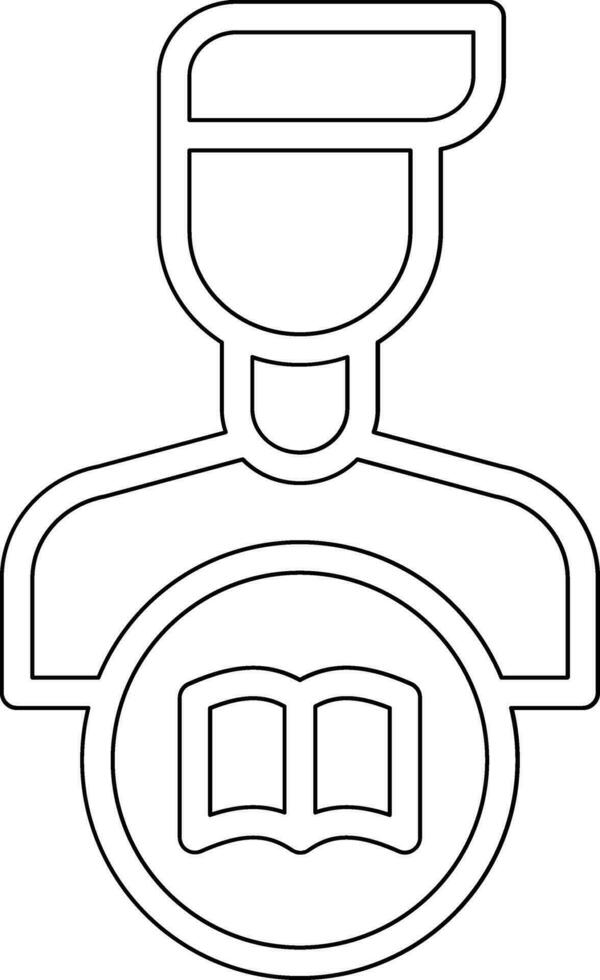 Library Man Vector Icon