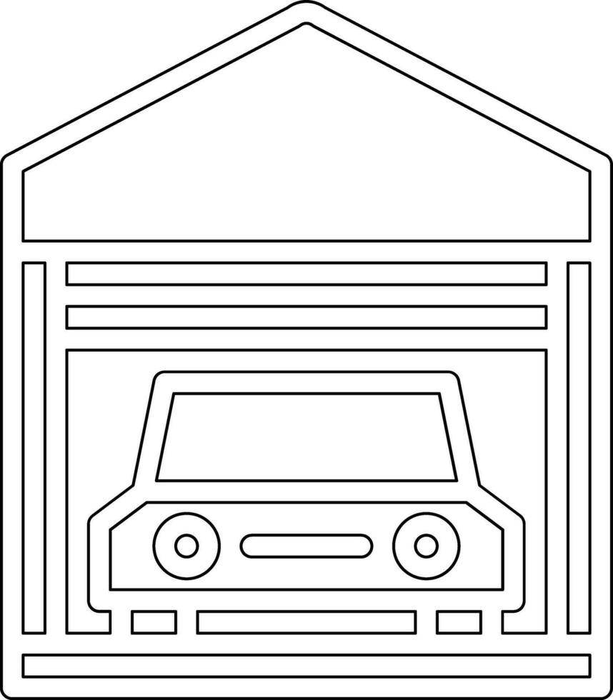 Car Garage Vector Icon
