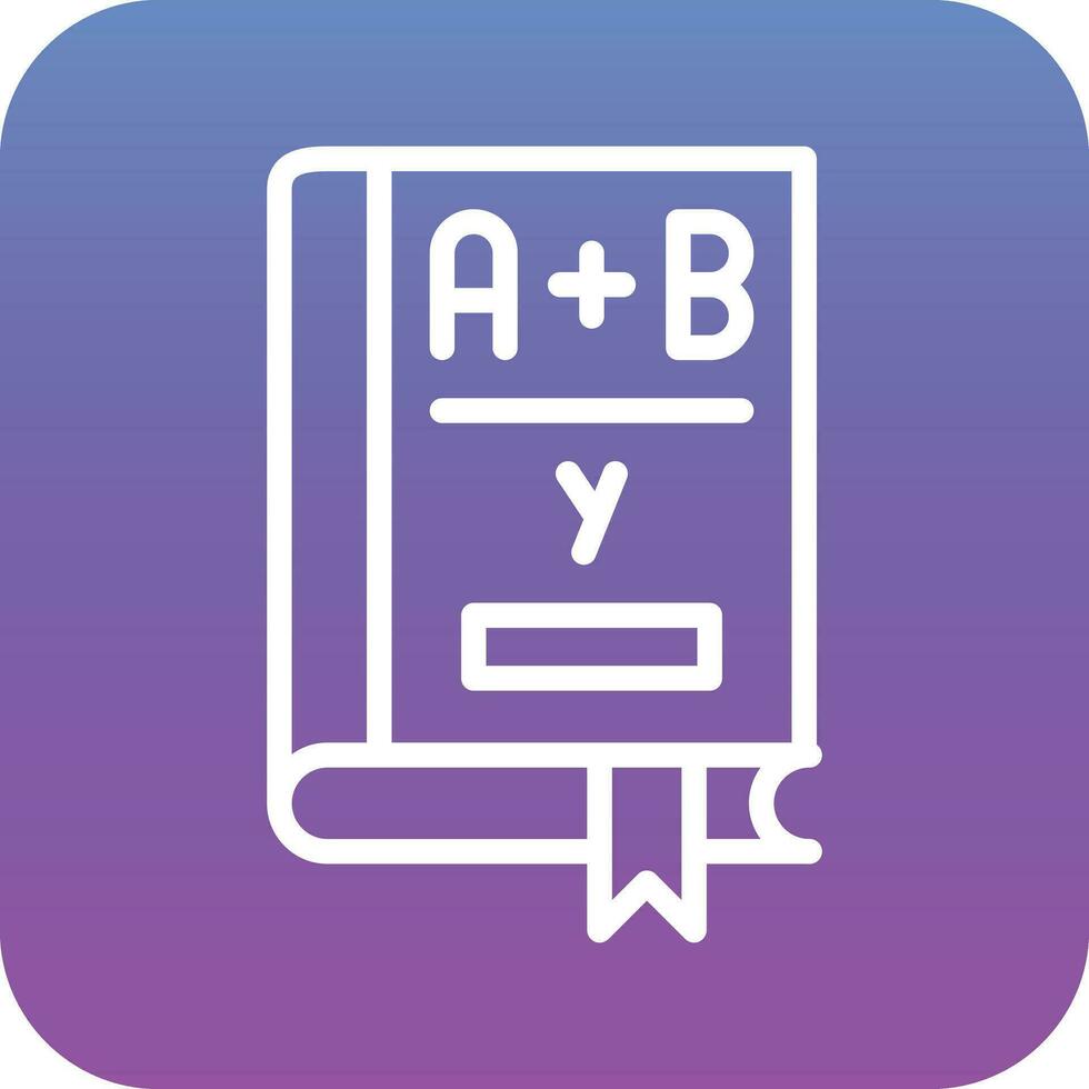 Algebra Book Vector Icon