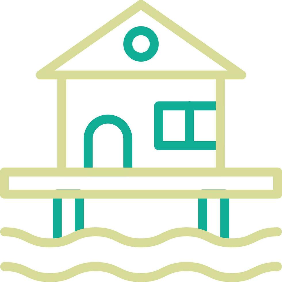Beach House Vector Icon
