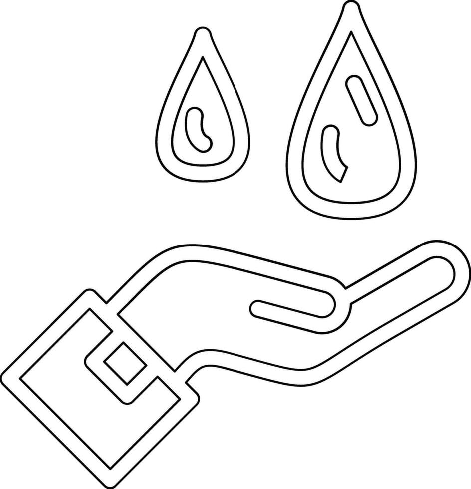 Hand Water Vector Icon