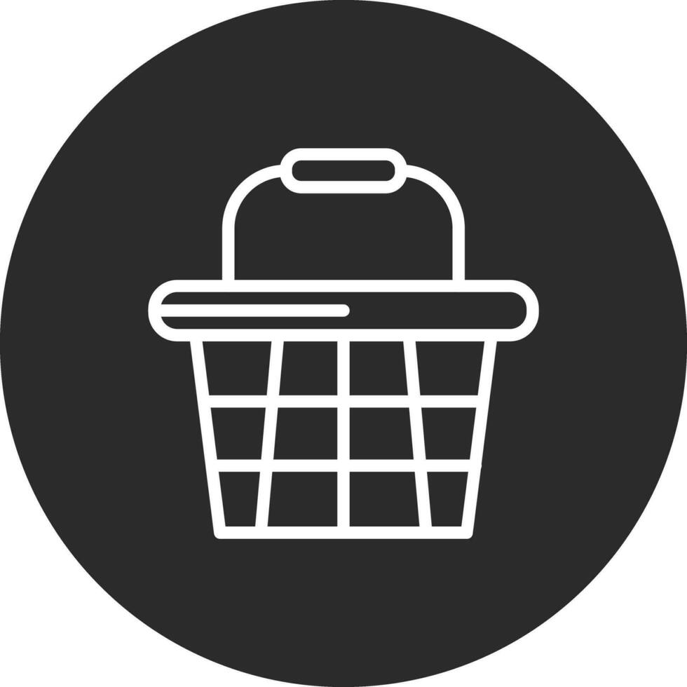 icono de vector de cesta de compras