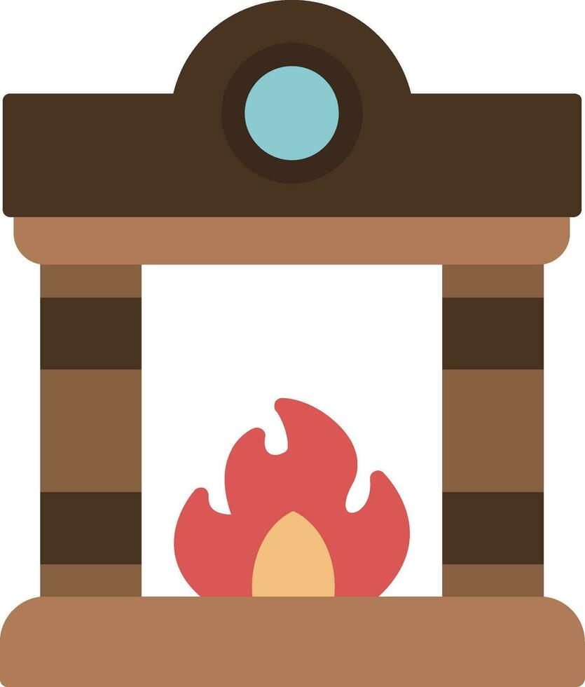 icono de vector de chimenea