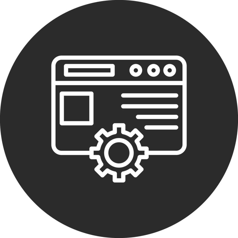 icono de vector de configuración de sitio web