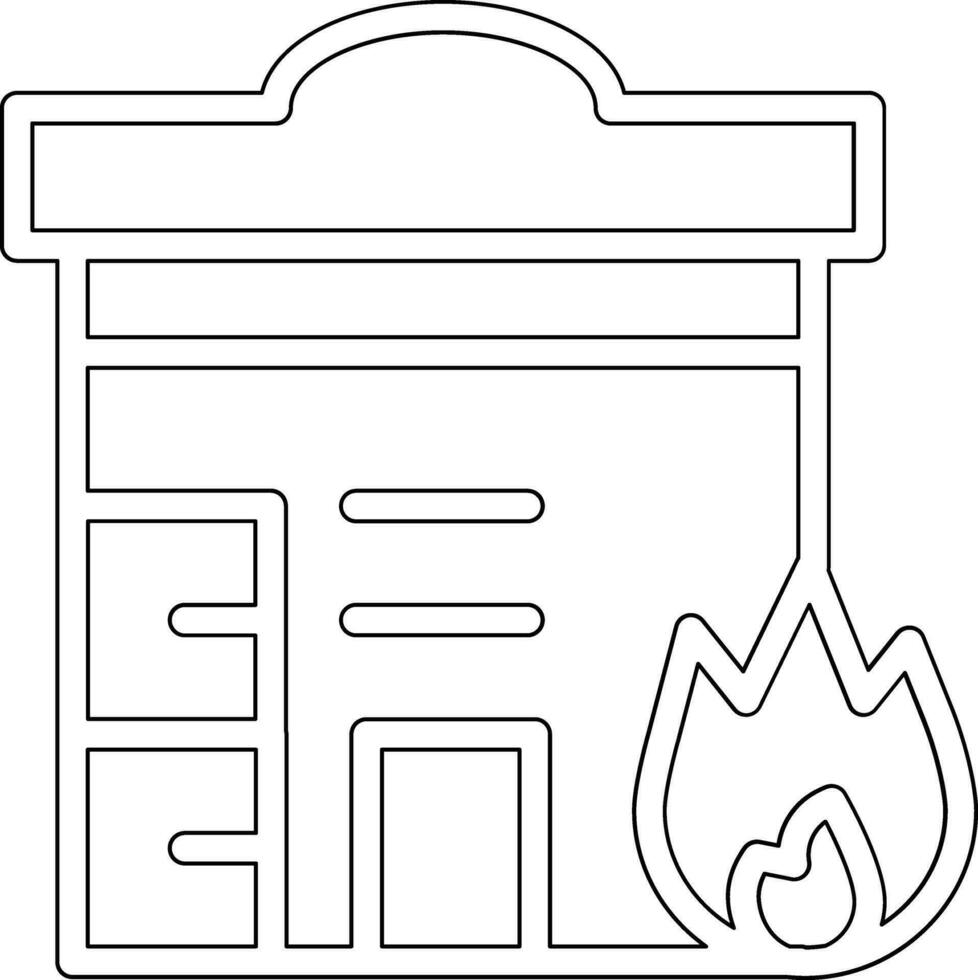 Building Fire Vector Icon