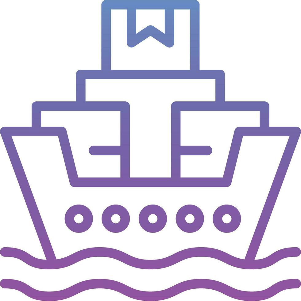 Worldwide Shipping Boat Vector Icon