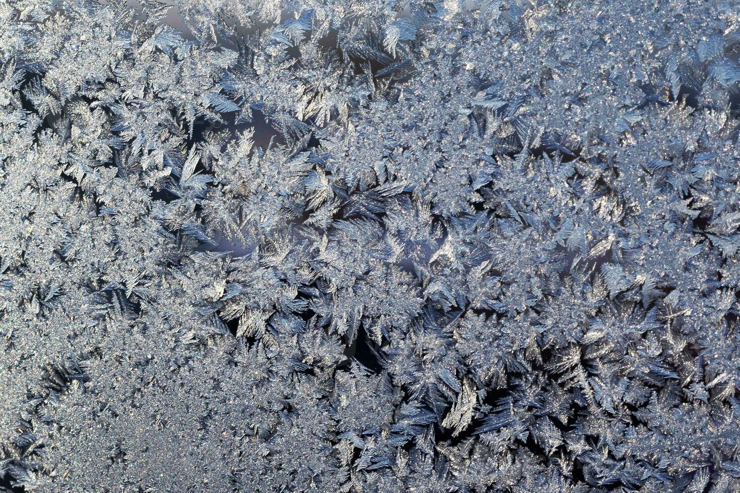amazing frosty patterns on the window frosty background Ice on a window photo