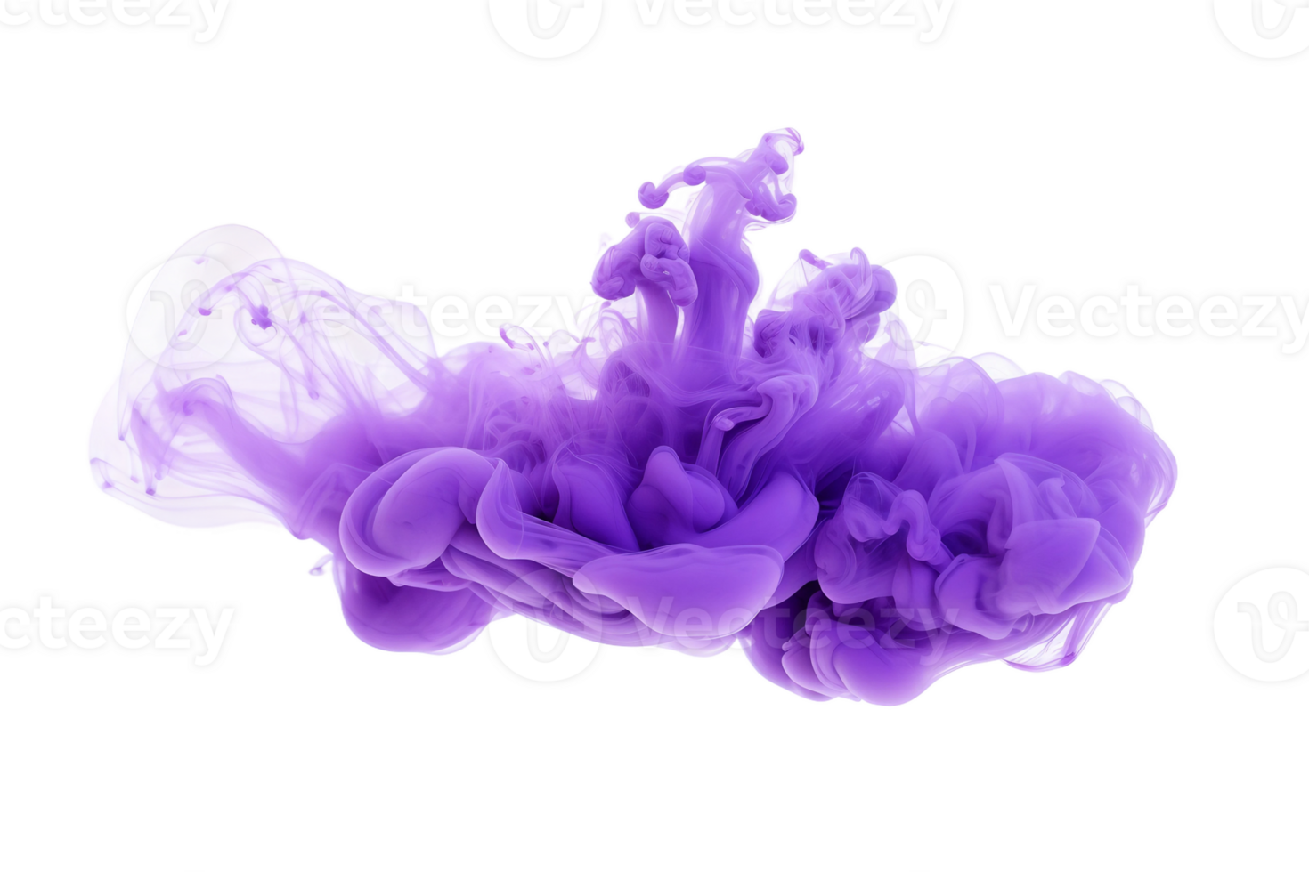 AI generated Lavender Smoke Cloud in Minimalistic Design on transparent background. png