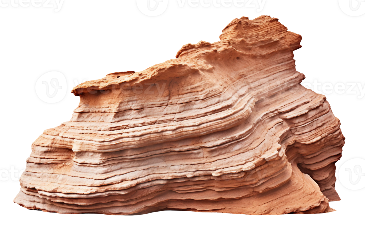 AI generated Sandstone Formation on transparent background. png