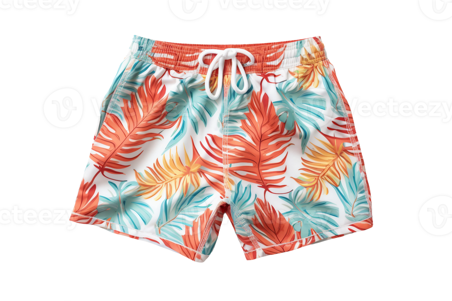 AI generated Beach Swim Trunks on transparent background. png