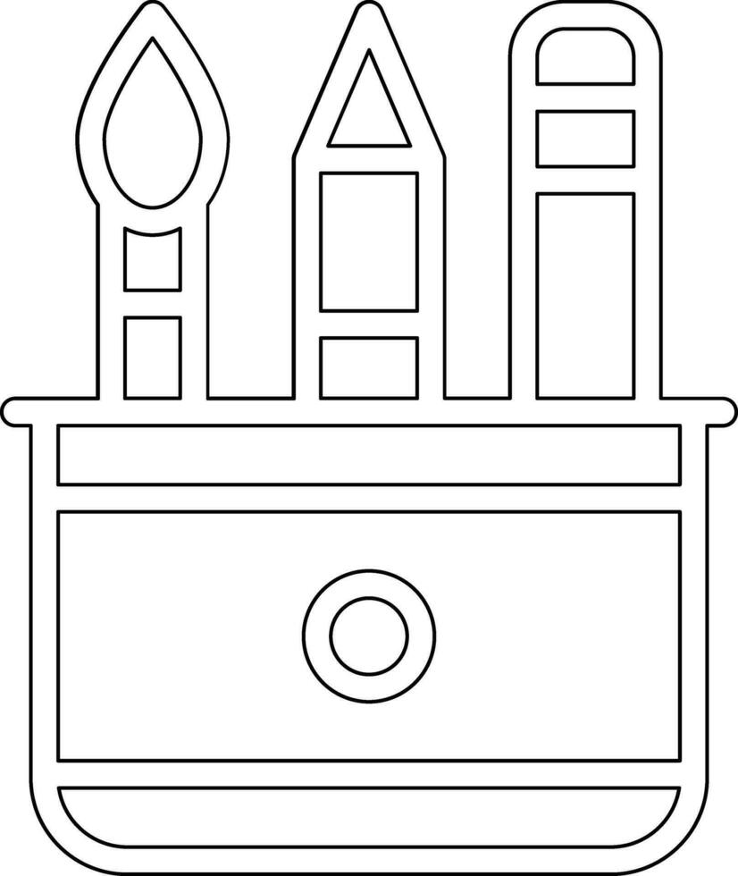 Pencil Cup Vector Icon