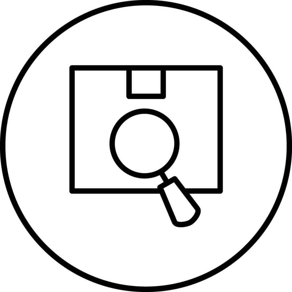 Package Search Vector Icon