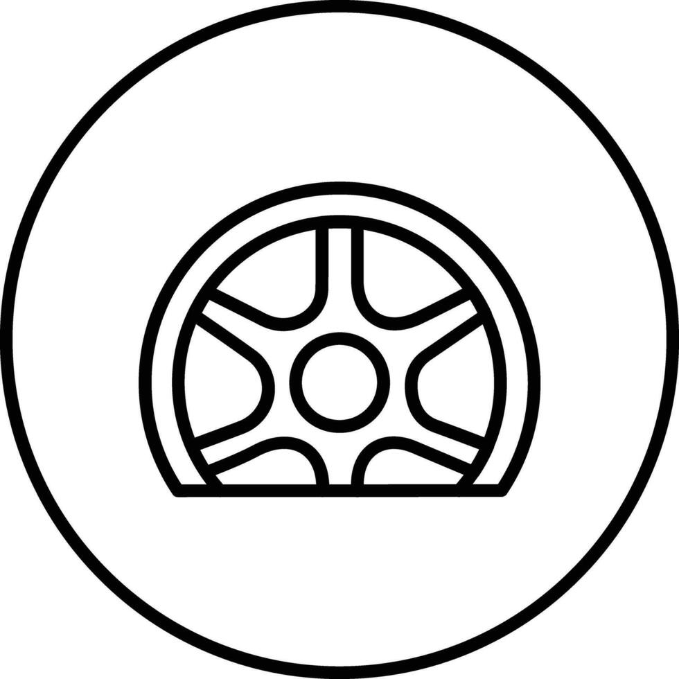 Flat Tire Vector Icon