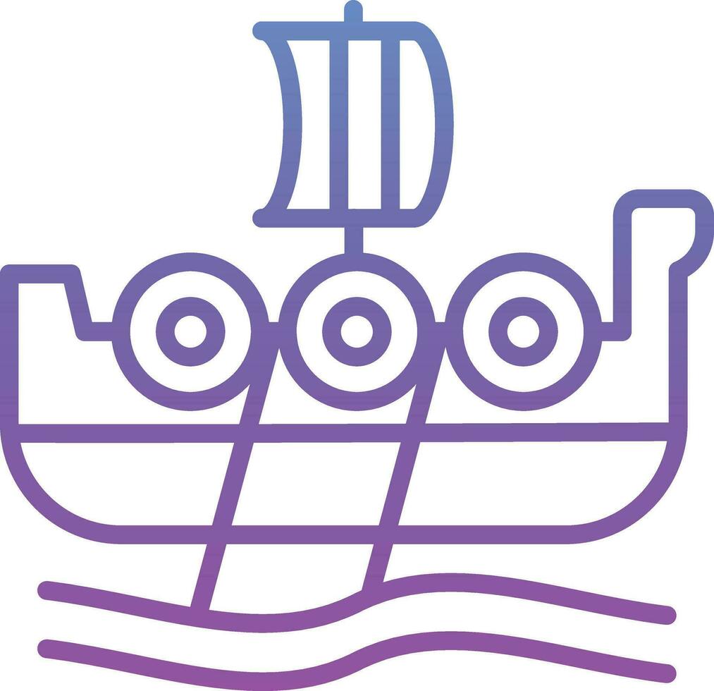 Viking Ship Vector Icon