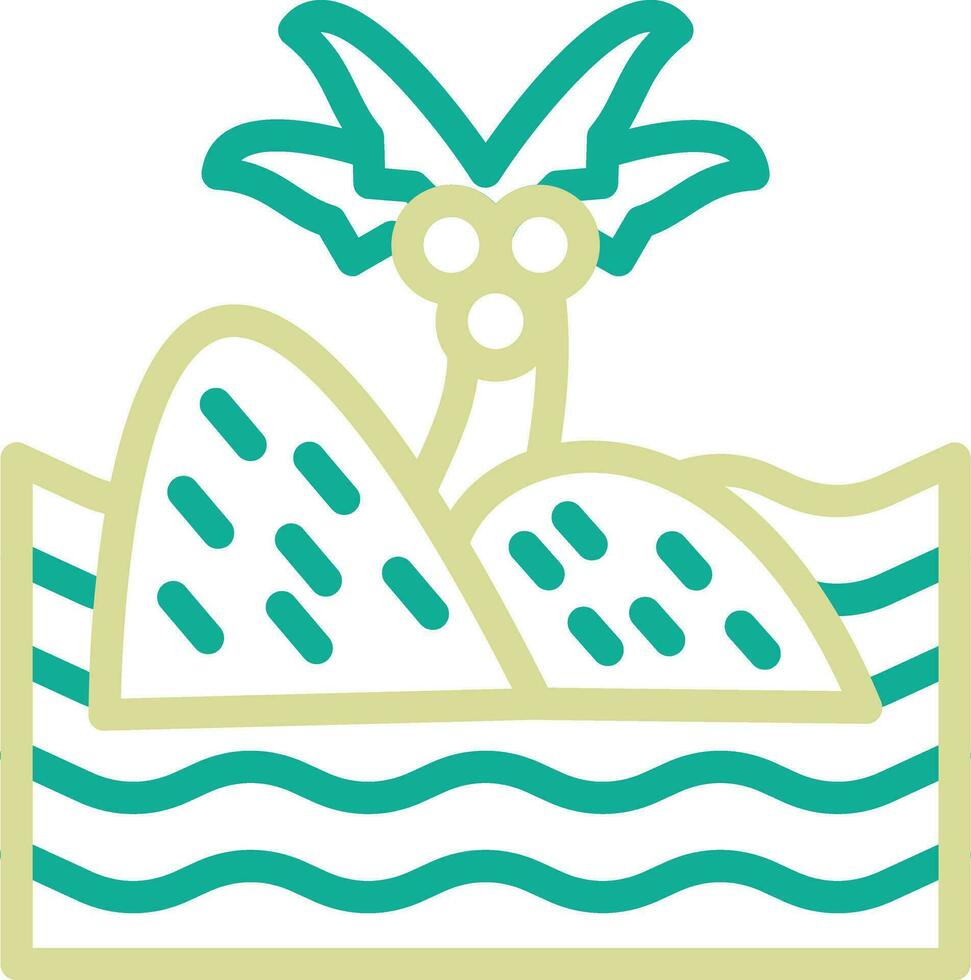 isla paisaje vector icono