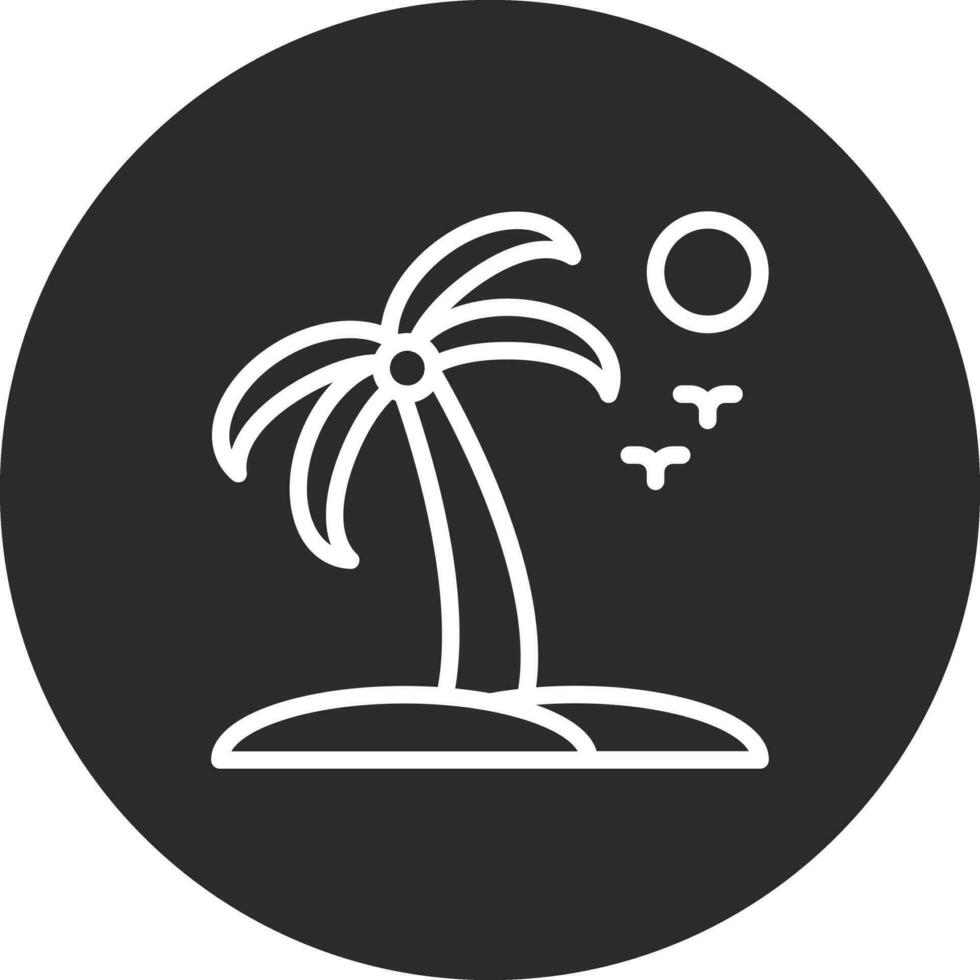 icono de vector de isla