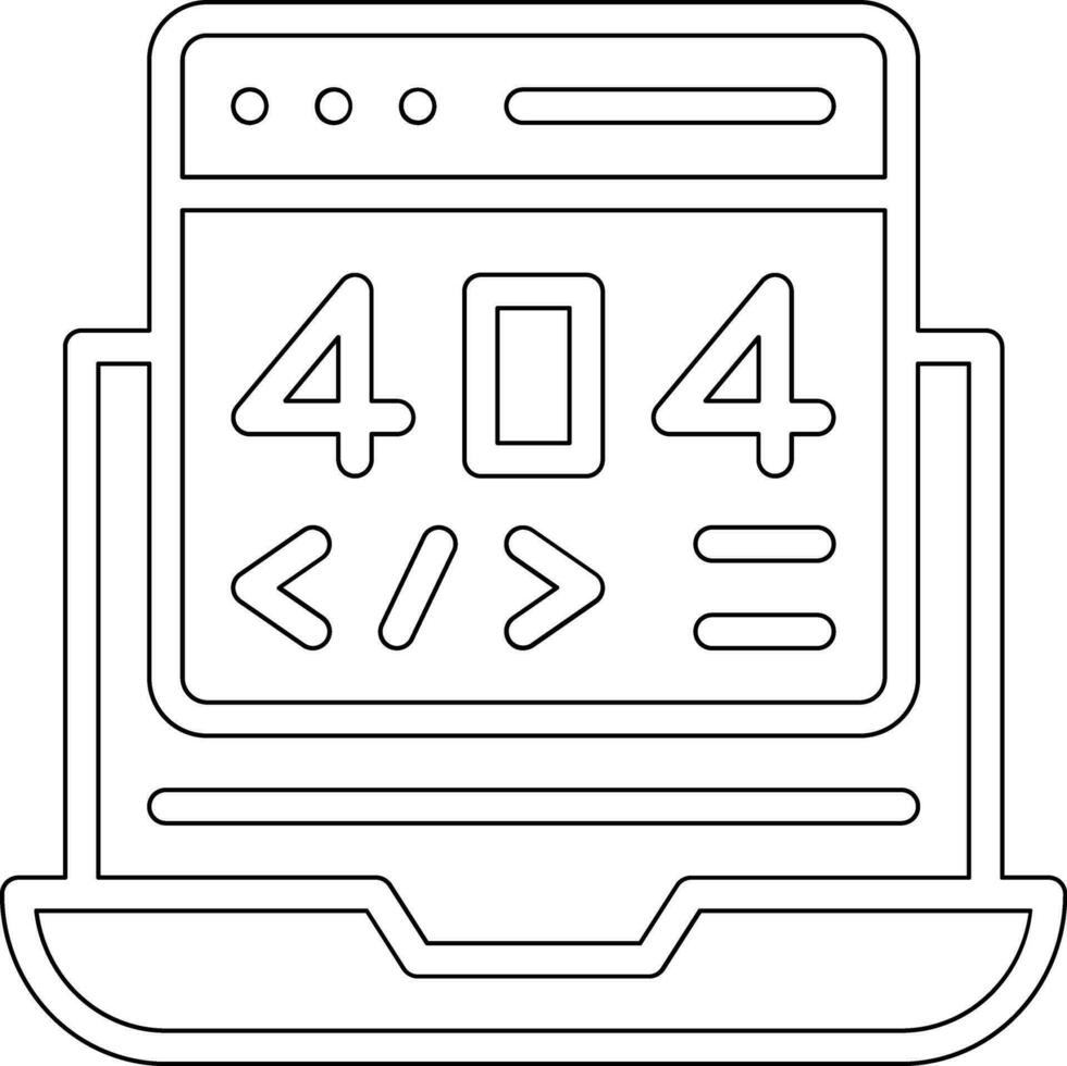 icono de vector de error 404