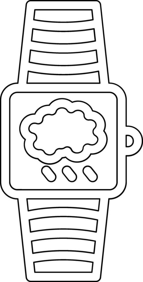 Smartwatch Weather Vector Icon