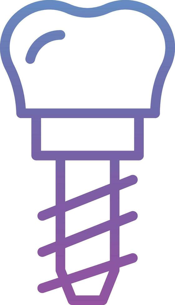 Dental Implant Vector Icon