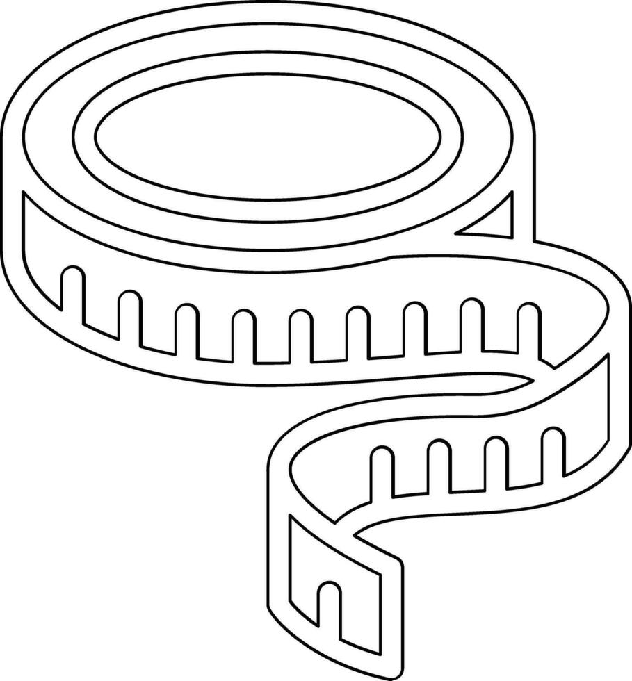 icono de vector de cinta métrica