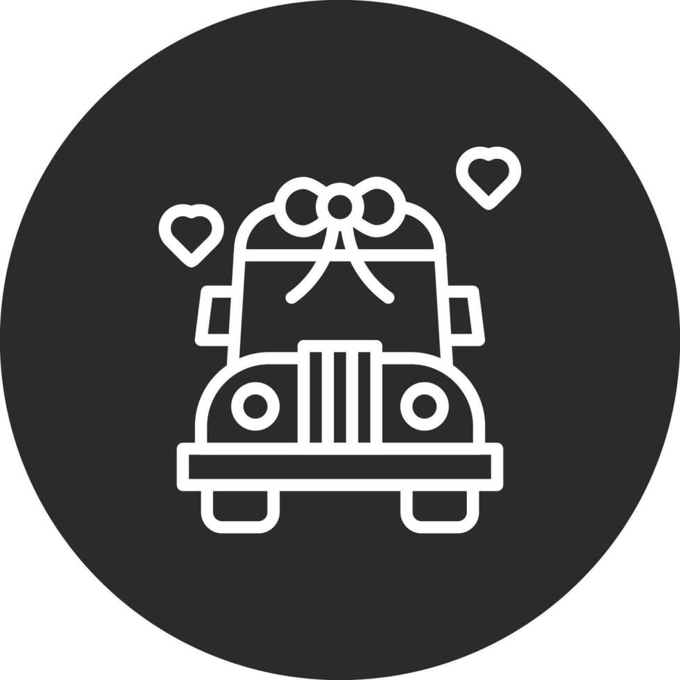 icono de vector de coche de boda