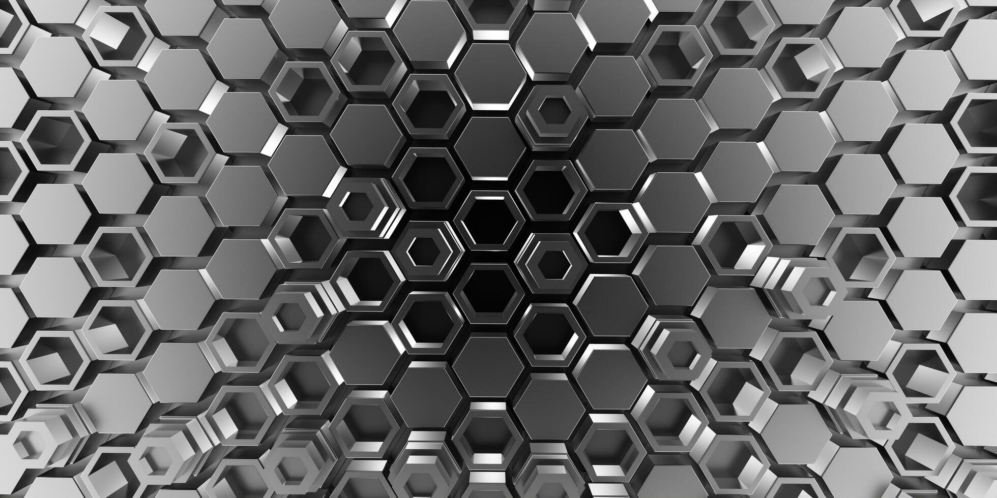 technology wallpaper hexagonal background Abstract modern geometric shapes 3D illustration photo