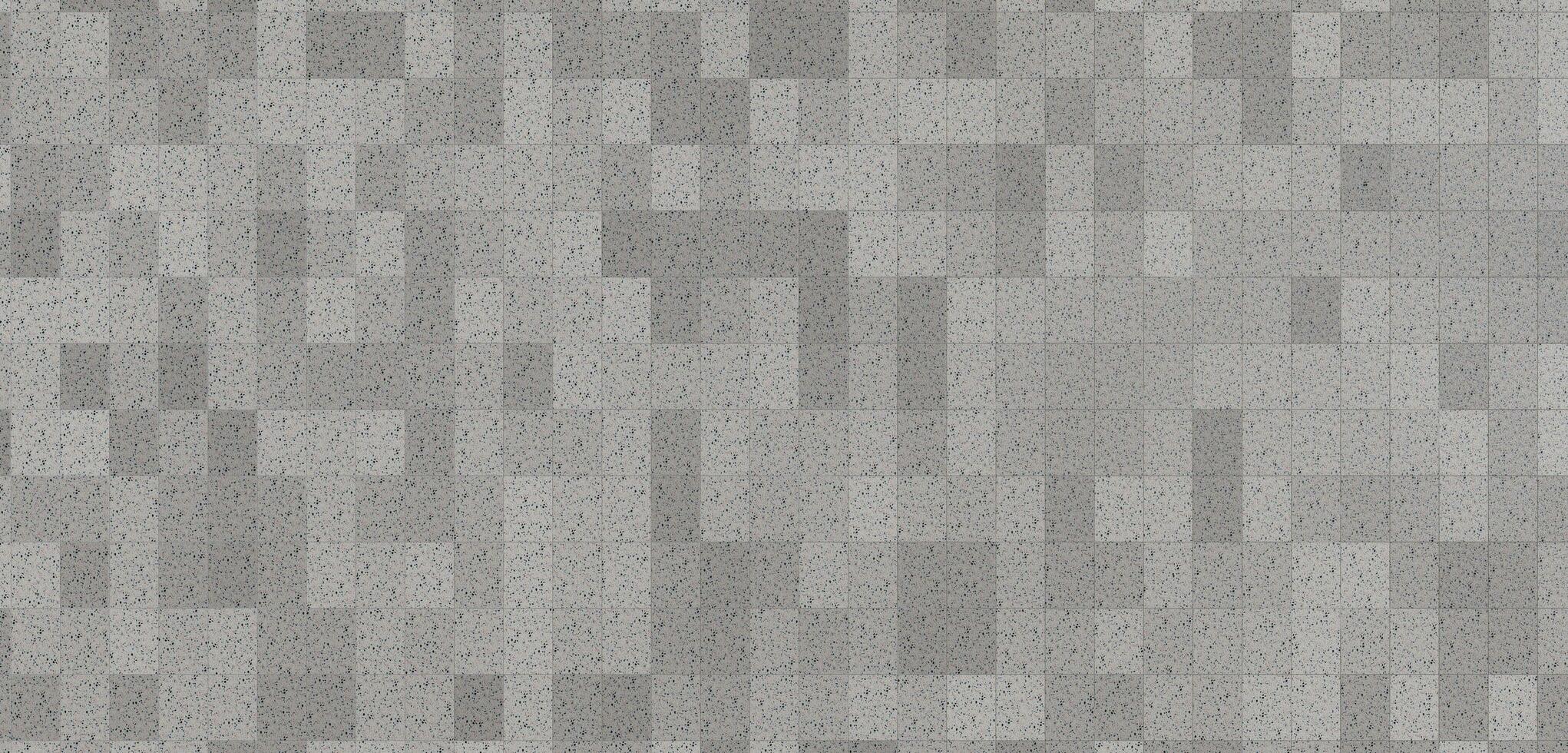 Square stone tile floor Tile block wall Square granite road 3D illustration photo
