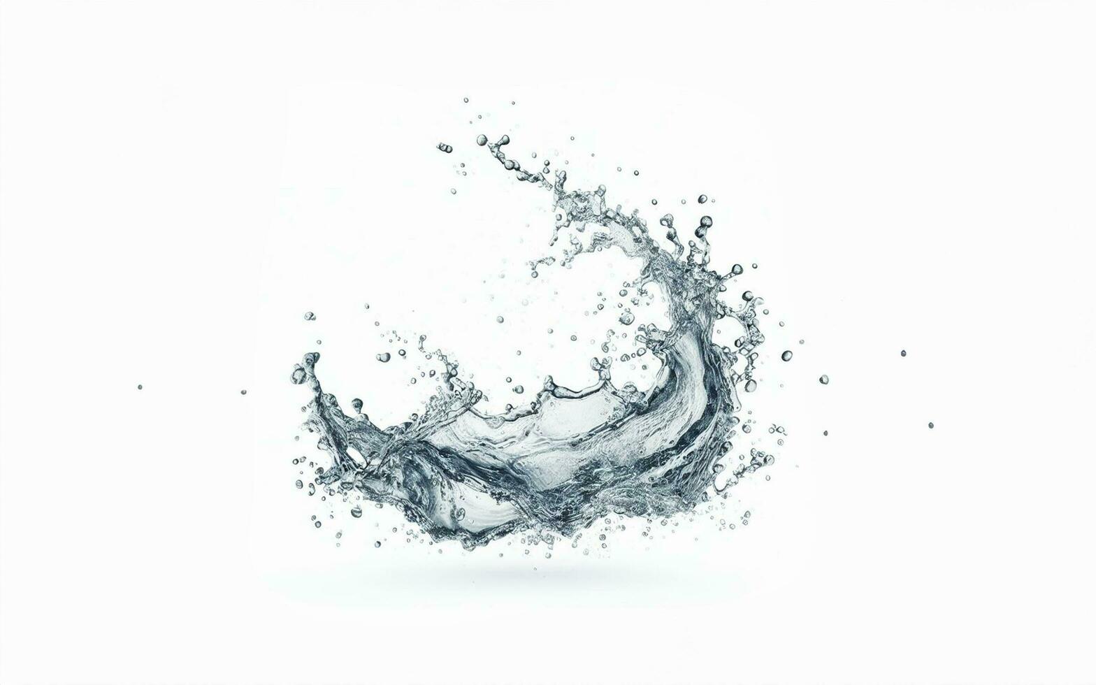AI generated Splashing water pouring water water splashing water spilling on the floor white background photo