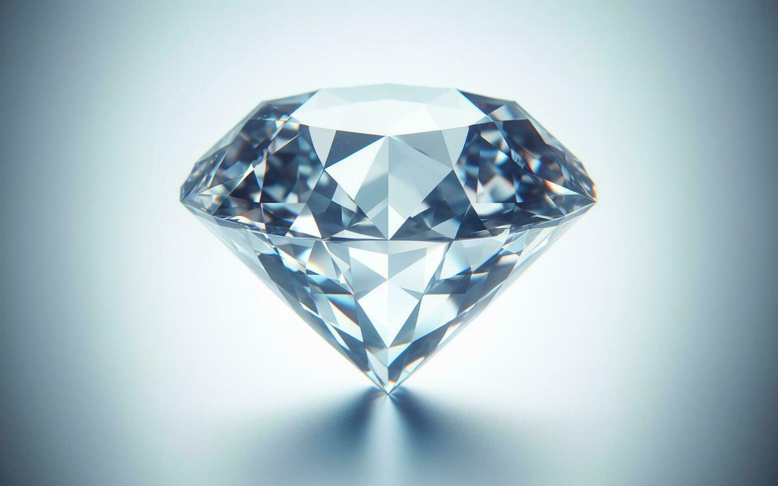 AI generated Diamonds sparkle on white background and bokeh. photo