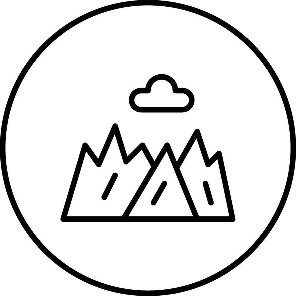 salvaje montaña vector icono