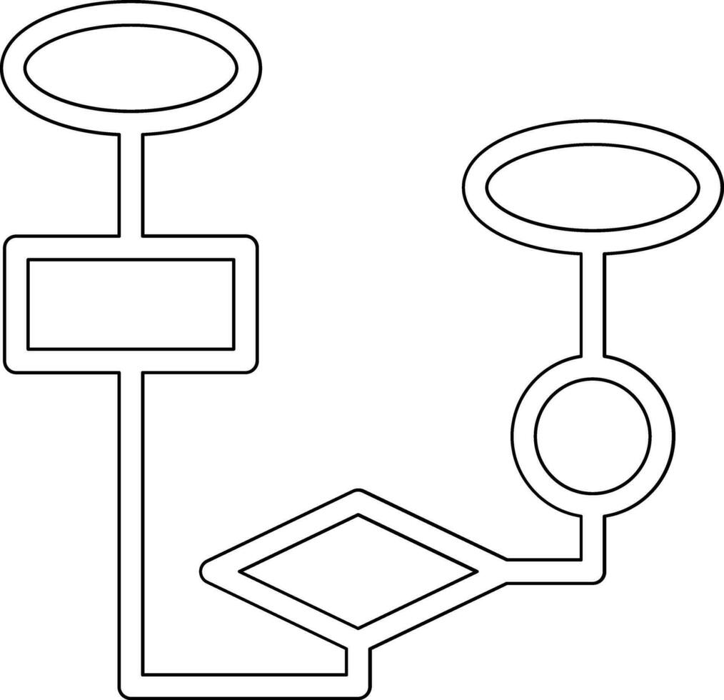 icono de vector de diagrama de flujo