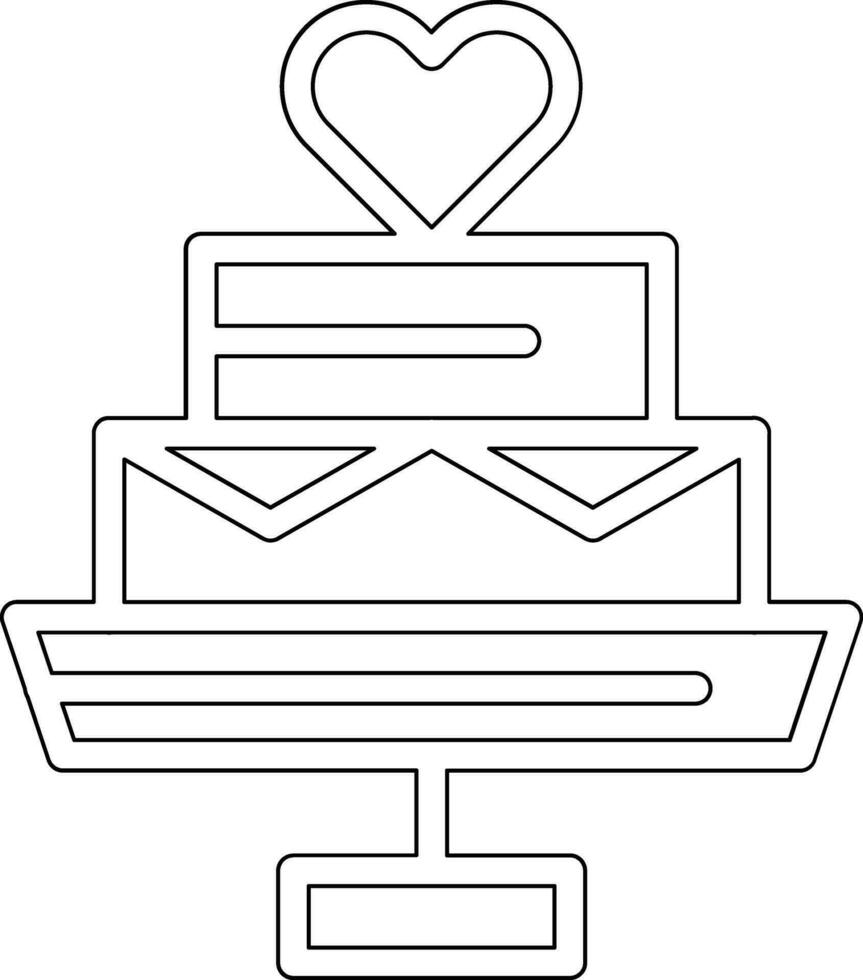 Wedding Cake Vector Icon