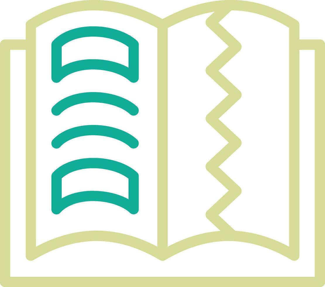 Teared Book Vector Icon