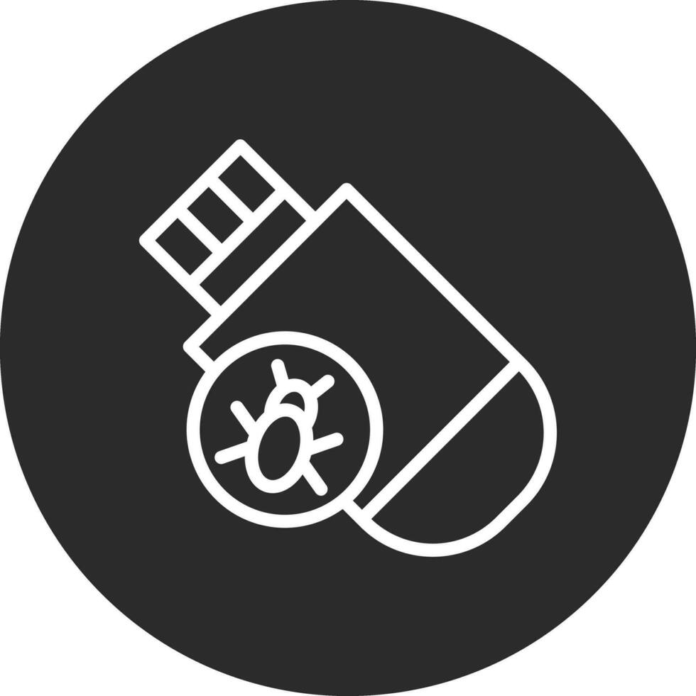 Pendrive Virus Vector Icon