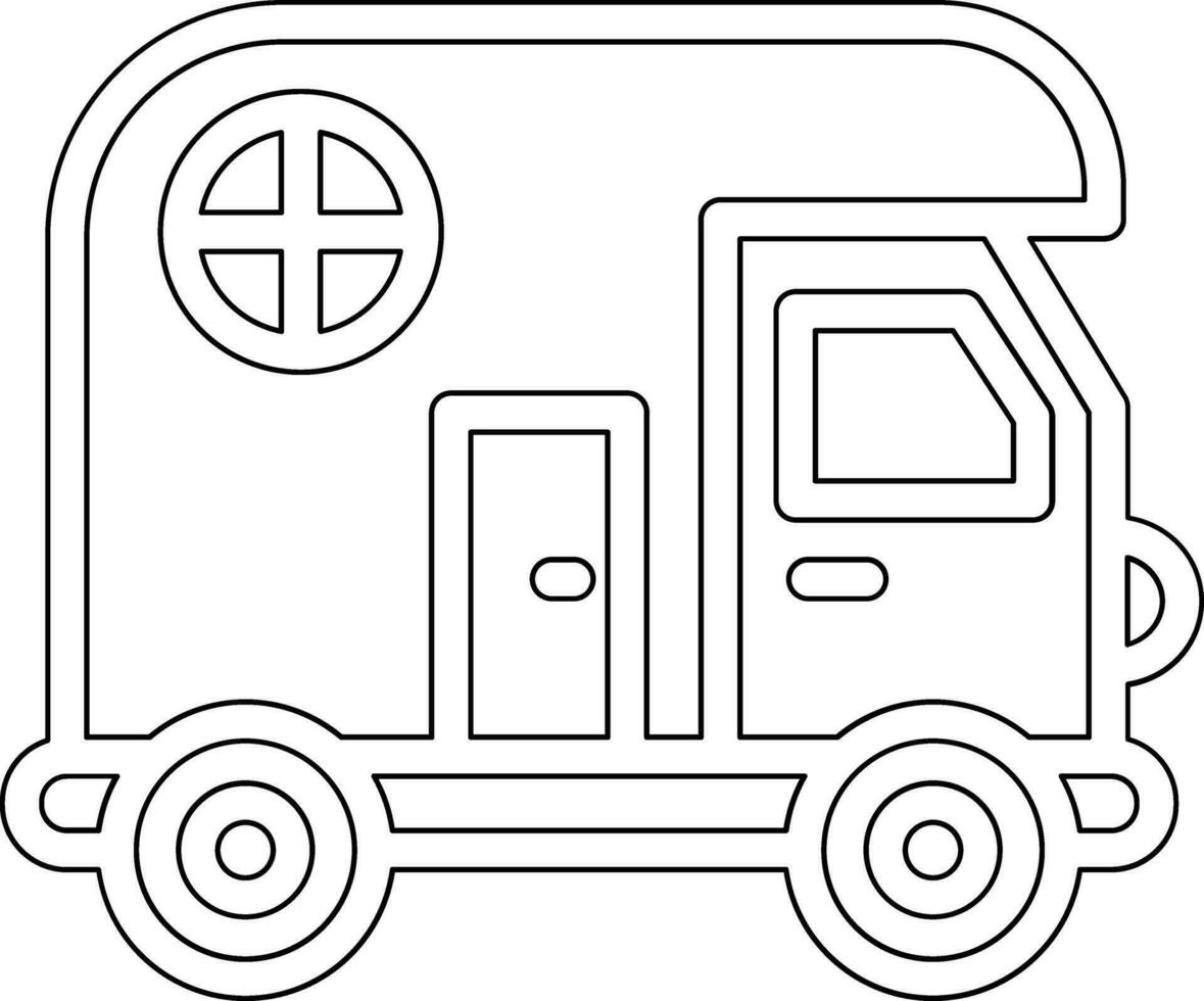 Camper Van Vector Icon