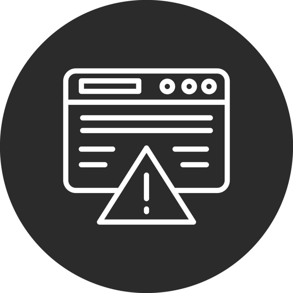 Website Warning Vector Icon