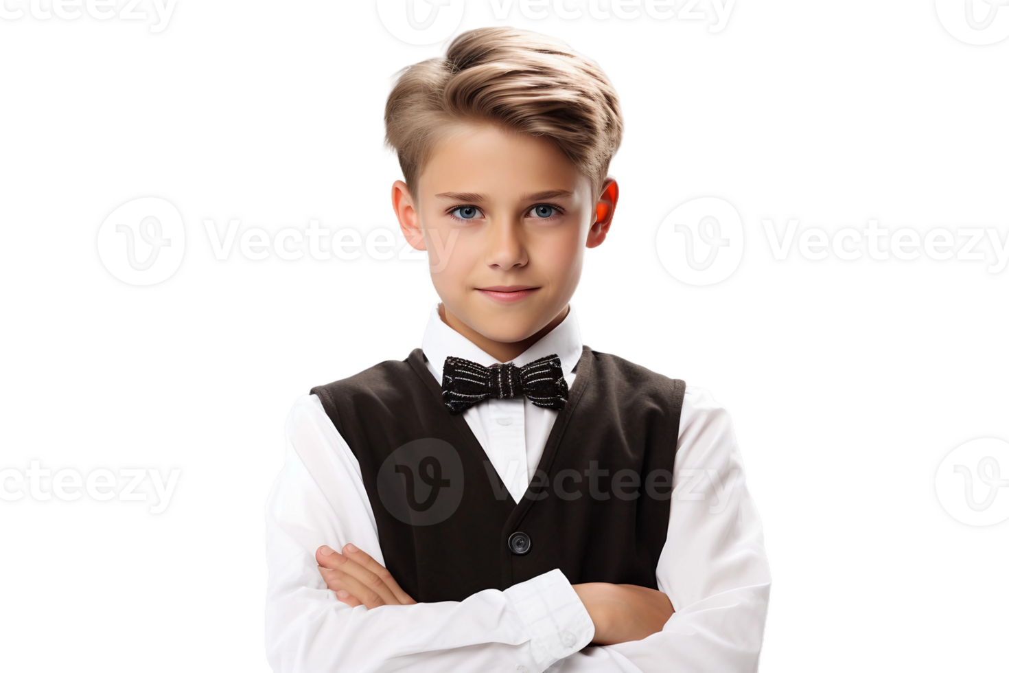 AI generated Confident German Boy on transparent background. png