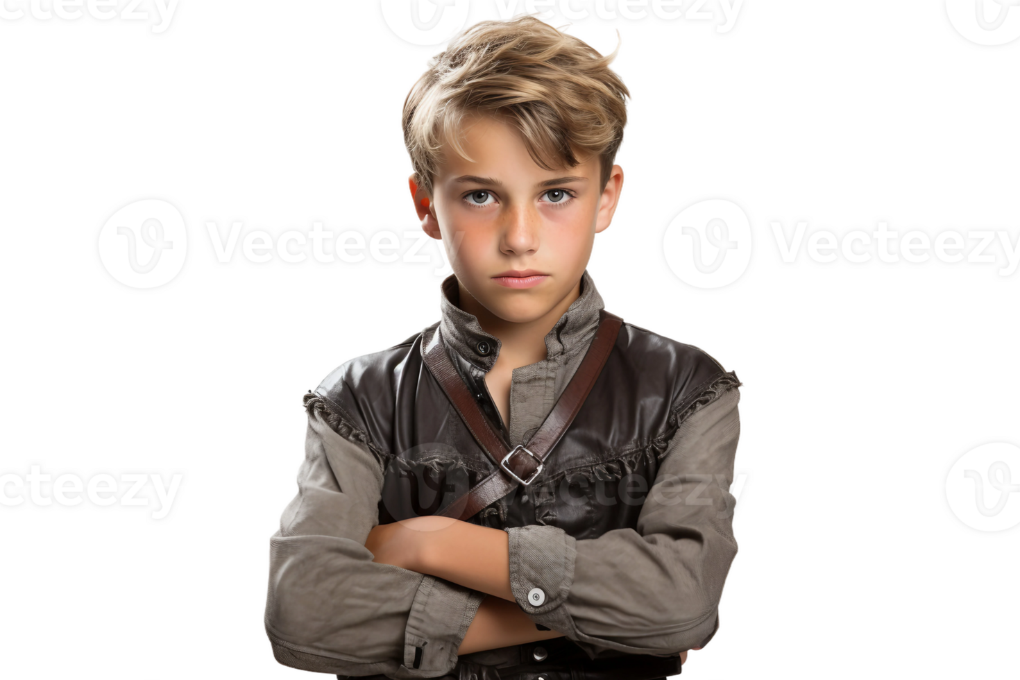 AI generated Confident German Boy on transparent background. png