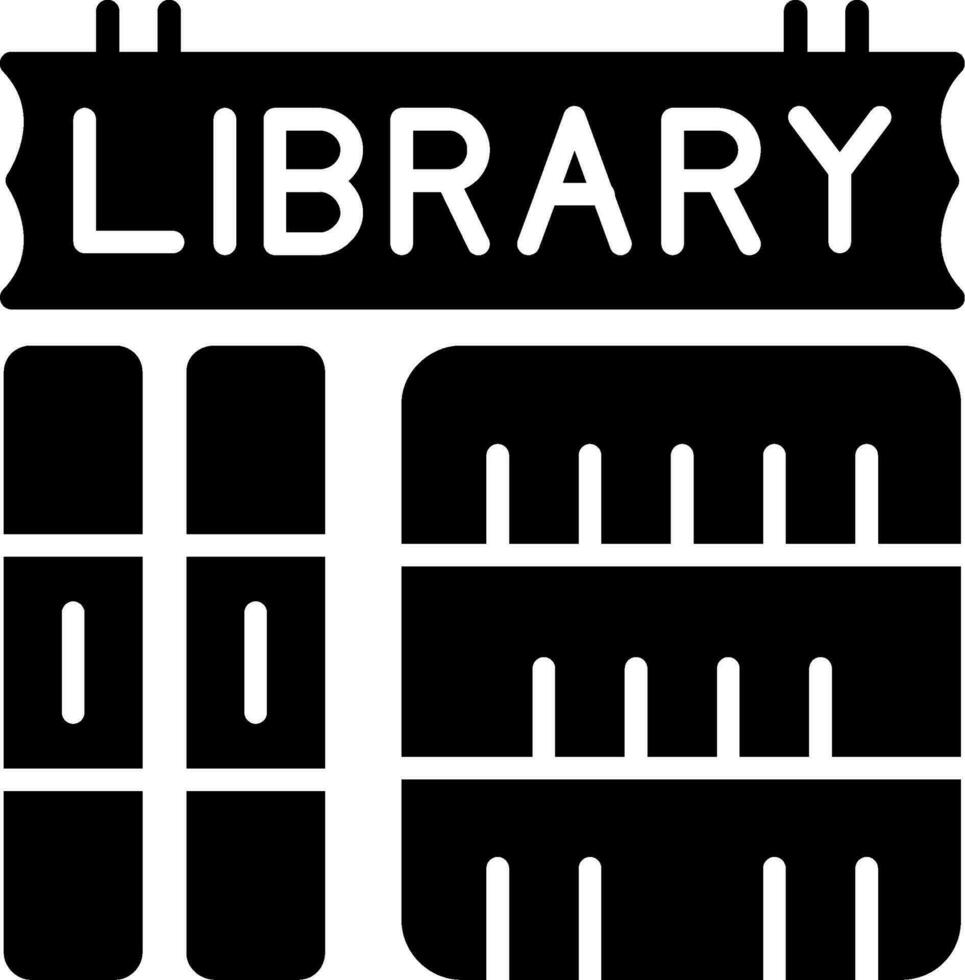 icono de vector de biblioteca
