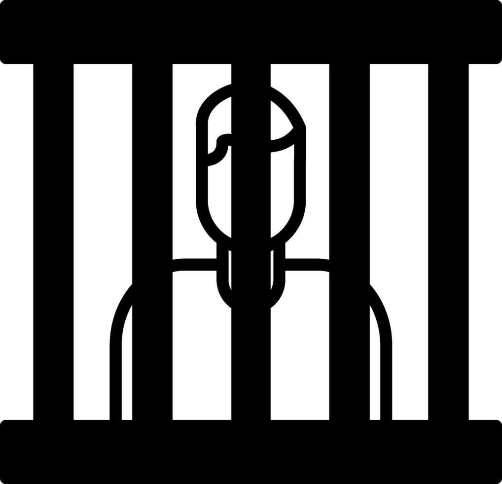 icono de vector de prisionero