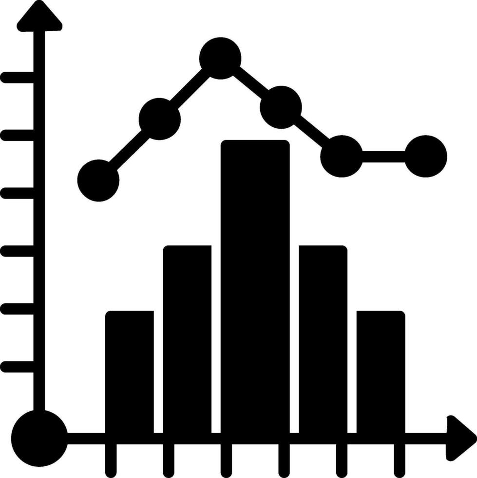 icono de vector de histograma