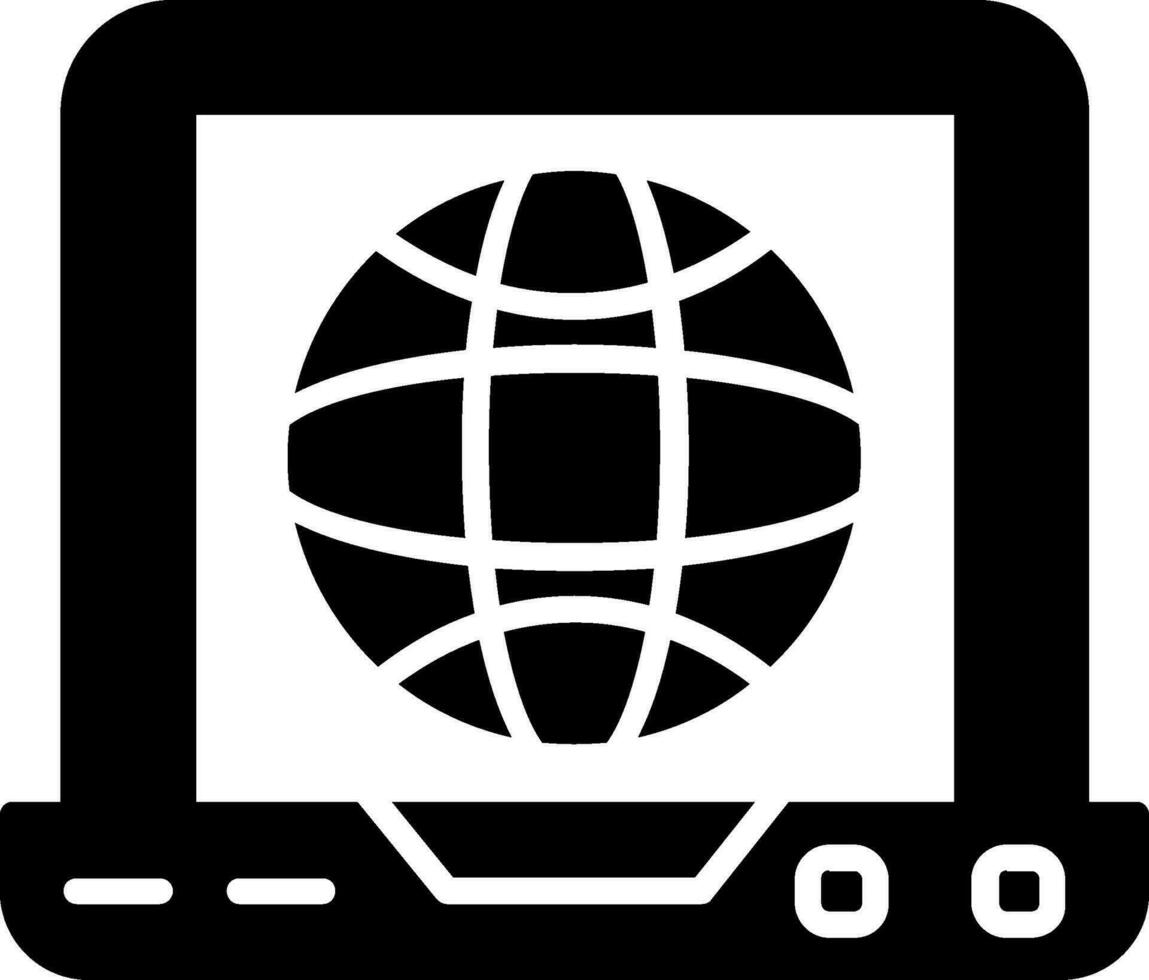 Laptop Internet Vector Icon