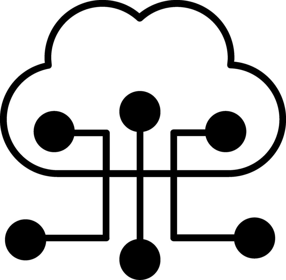 nube configuración vector icono