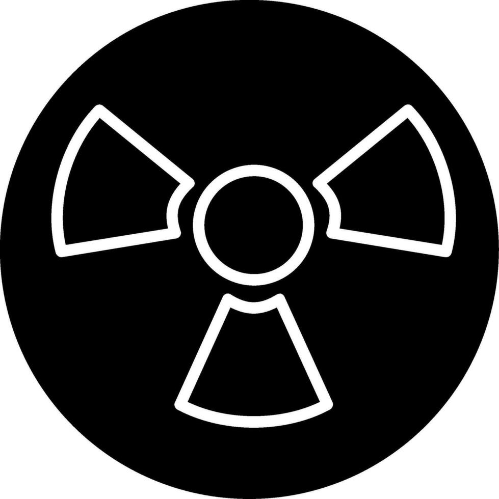 icono de vector de radiación