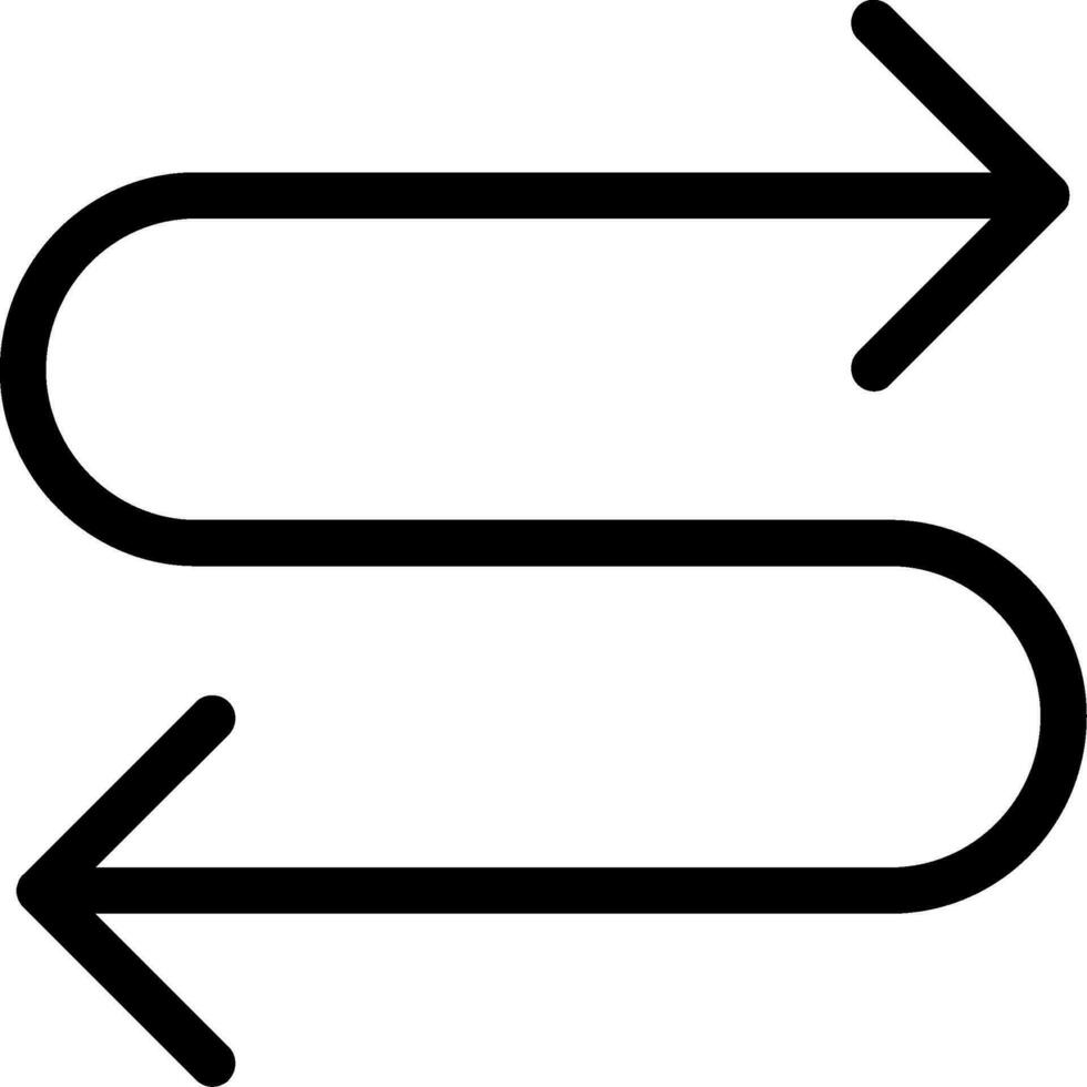 Zigzag Arrow Vector Icon