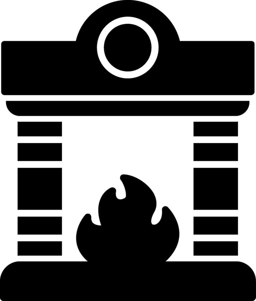 Fireplace Vector Icon