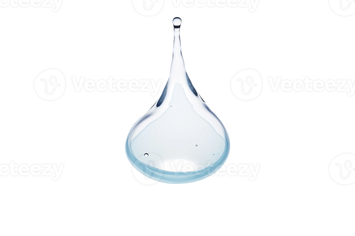 AI generated Water Droplet on transparent background. png