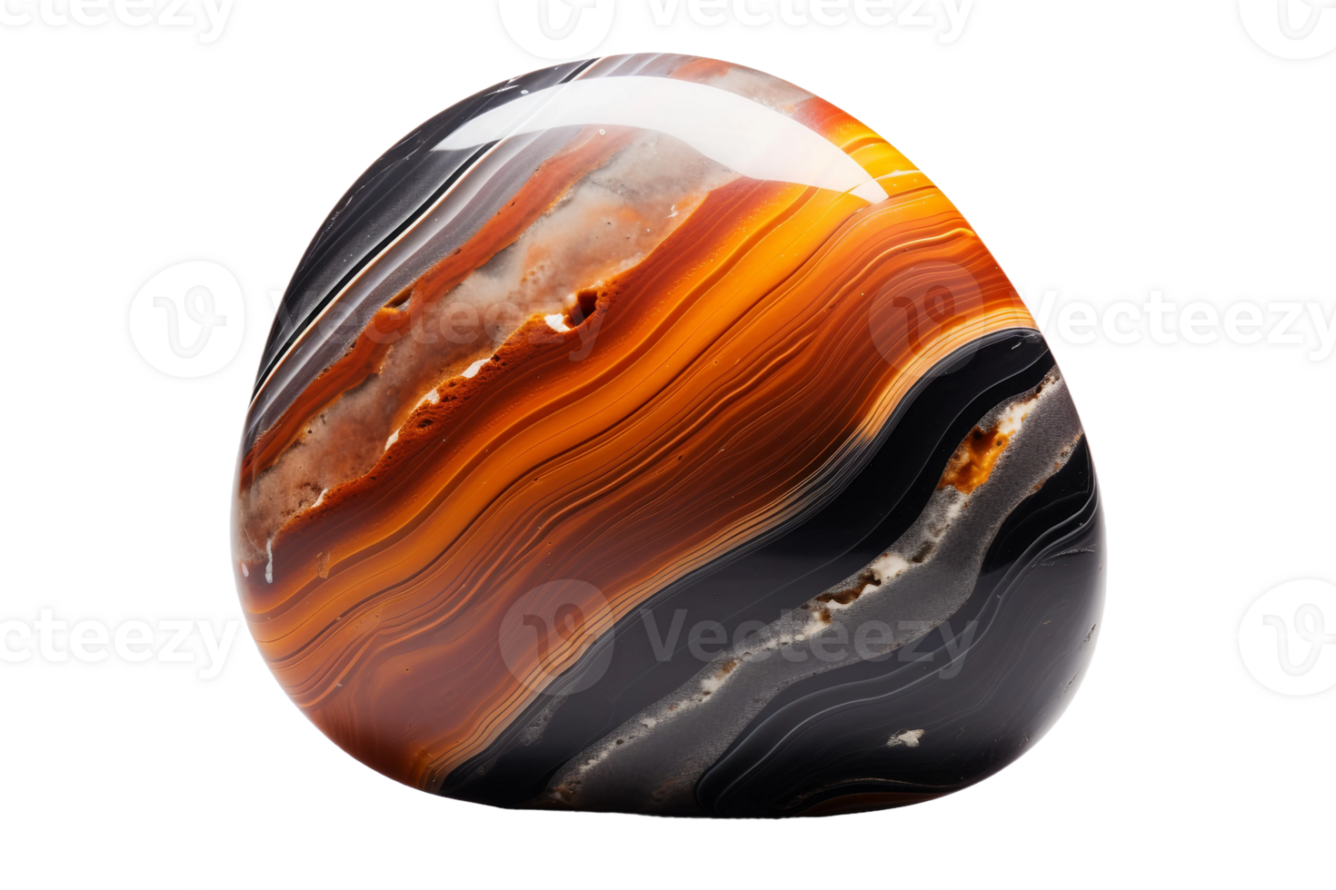 AI generated Onyx Stone on transparent background. png