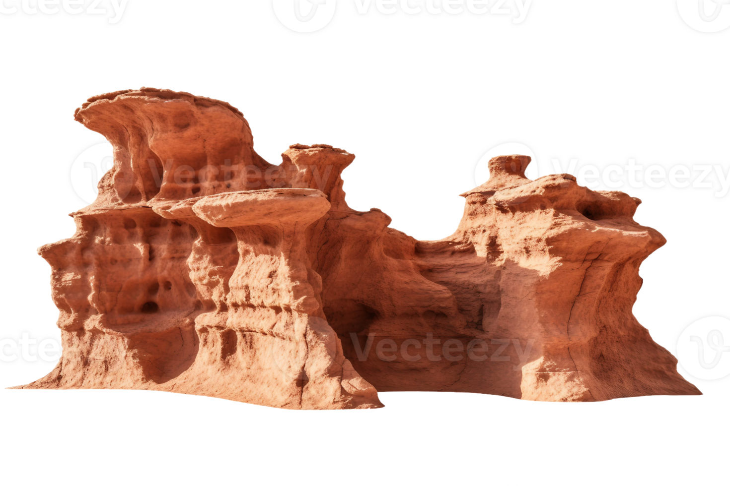 AI generated Sandstone Formation on transparent background. png
