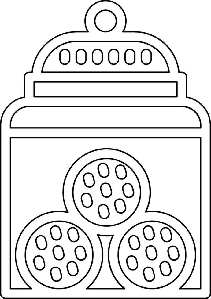 icono de vector de tarro de galletas